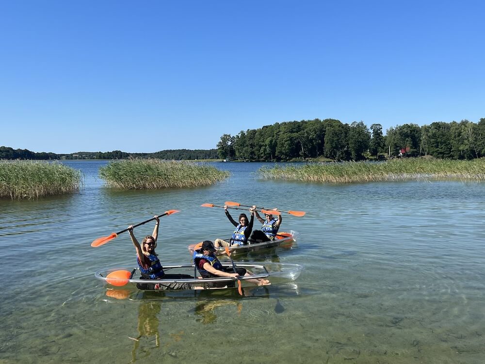 kayaking in Trakai