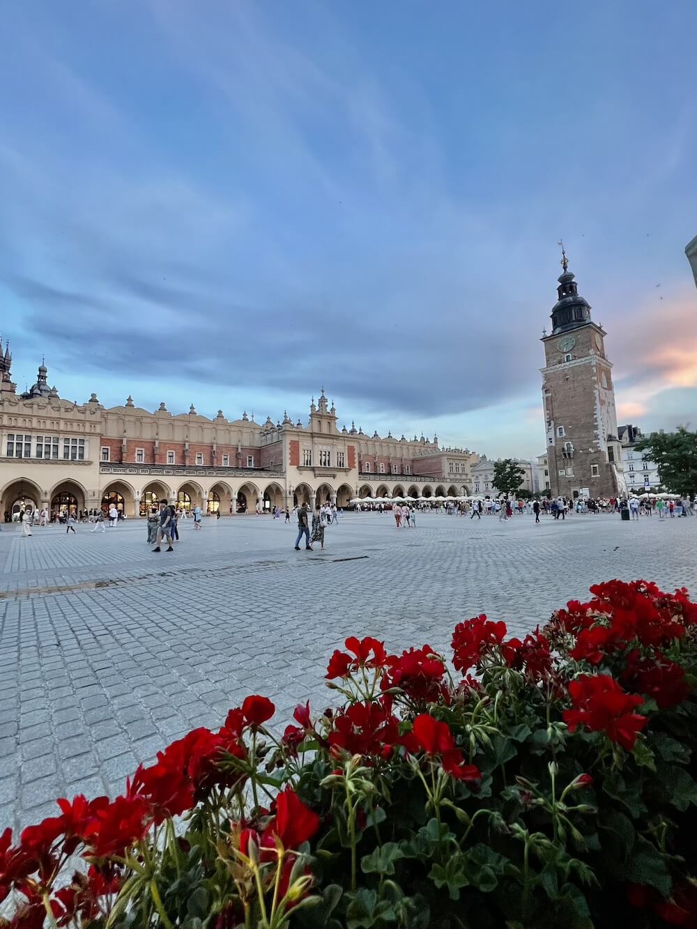 Market square in Krakow, Poland